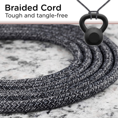 Cordinate 15ft. 3-Outlet Extension Cord, Black Heather