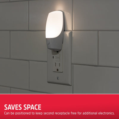 Energizer Plug-In Manual On/Off LED Night Light, White