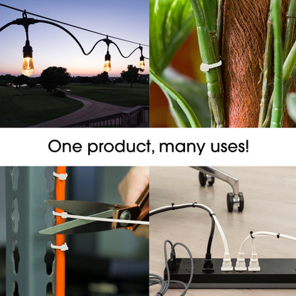 Power Gear Plastic Cable Ties, Clear, 8in, 100pk