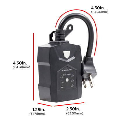UltraPro 2-Outlet Outdoor Digital Countdown Timer