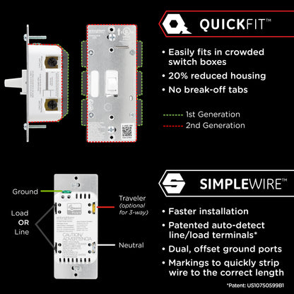 Enbrighten Z-Wave Plus In-Wall Smart Toggle Switch, 700 Series, White