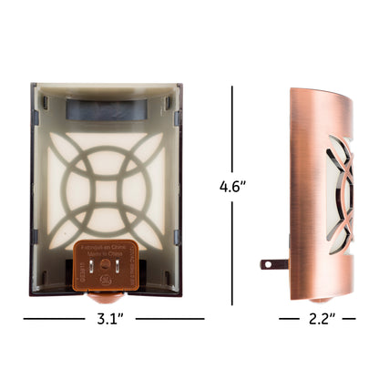 GE CoverLite Celtic Design Light Sensing LED Night Light, Oil-Rubbed Bronze