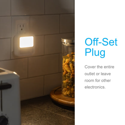 GE Light Sensing Motion Sensing LED Night Light, White