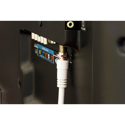 GE 3ft. RG6 Coaxial Cable with F-Type Connectors, White