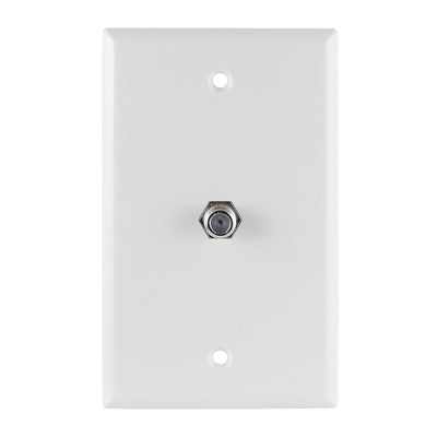 GE-branded Coax Cable Wallplate, White