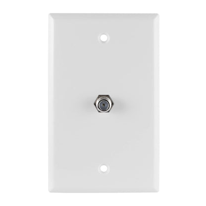 GE-branded Coax Cable Wallplate, White