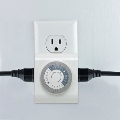 GE Indoor Plug-In 24-Hour Mechanical Timer, White, 4 Pack