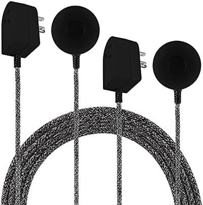 Cordinate Tabletop Switch with Braided Cord, Black, 2pk