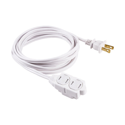 GE 3-Outlet 6ft. Extension Cord with Twist-to-Close Safety Outlets, White