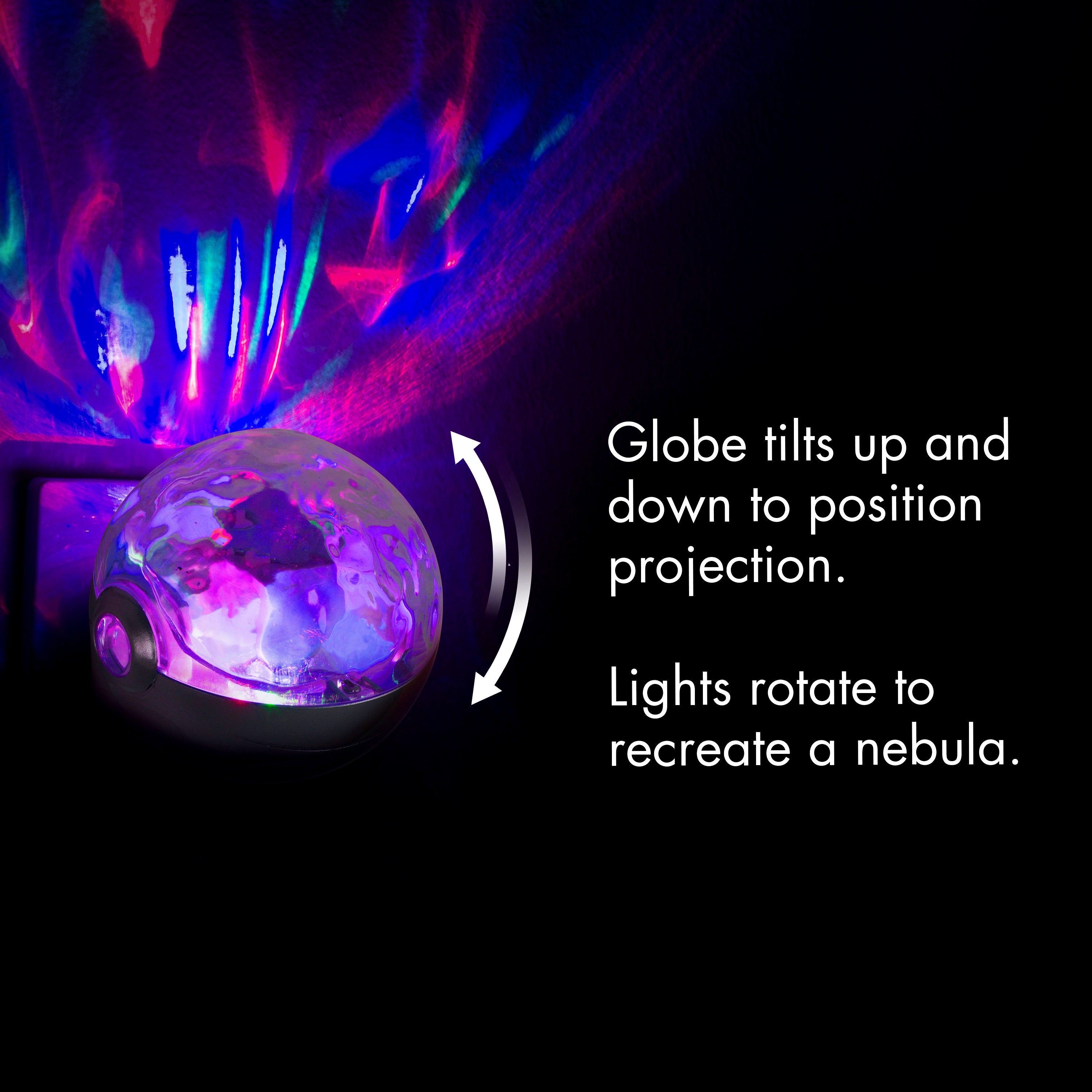 Projectables Space Nebula Light Sensing LED Night Light, Silver