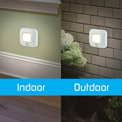 Energizer Indoor/Outdoor Battery Operated Motion Activated LED Path Light, 4 Pack, White