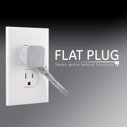 GE Designer 3-Outlet Mini Cord, Gray