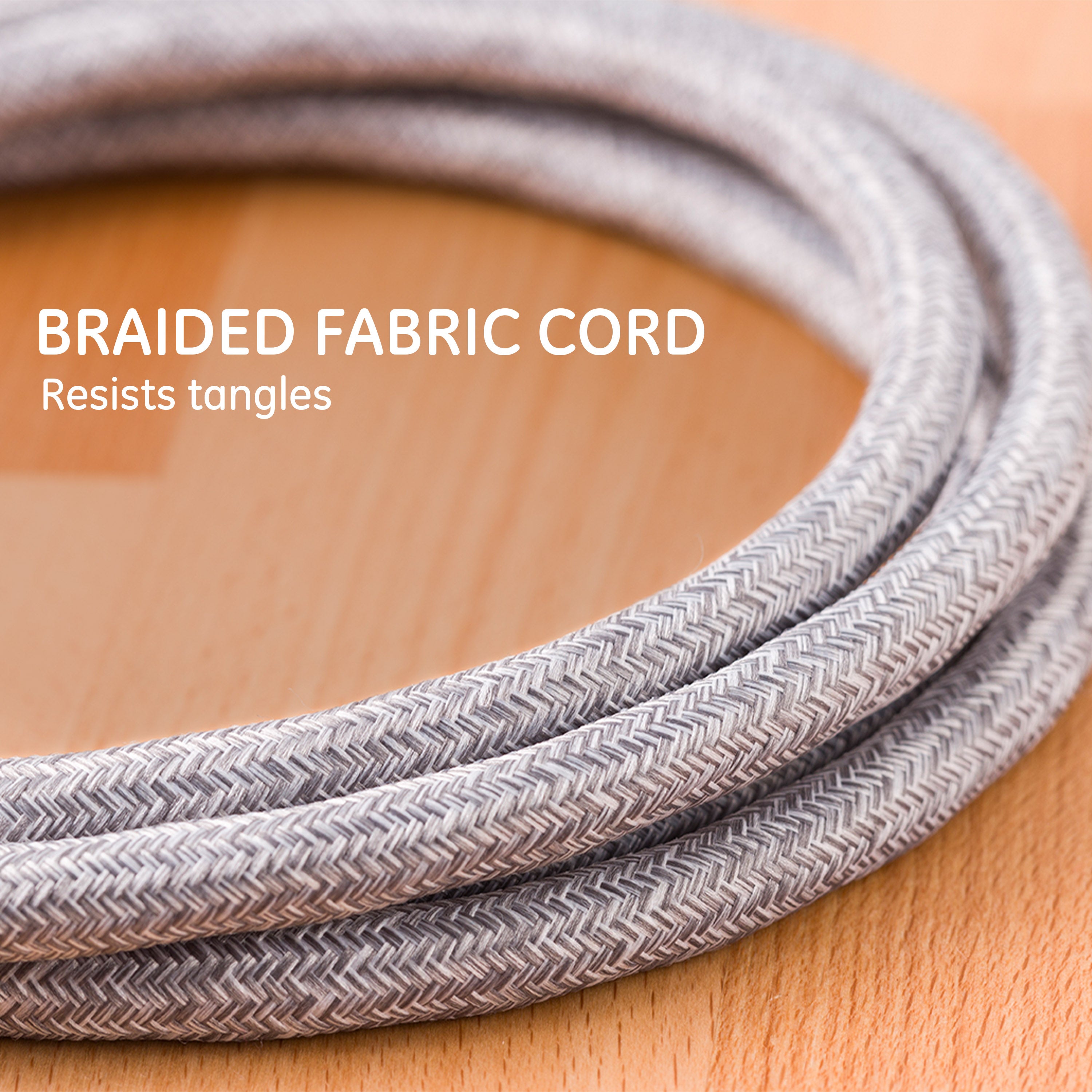 GE Designer 3-Outlet Mini Cord, Gray