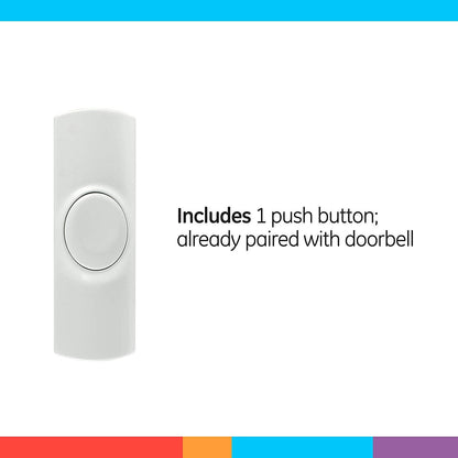 GE Battery Operated 2-Chime Wireless Door Chime Kit, White