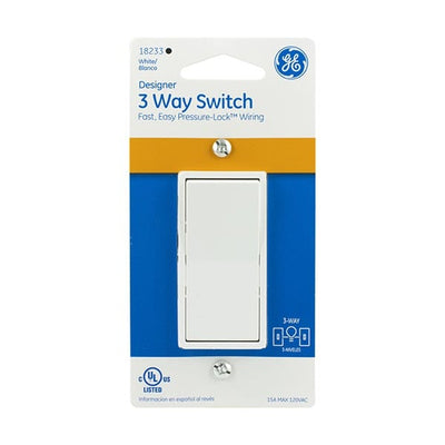 GE 3-Way Rocker Switch, White
