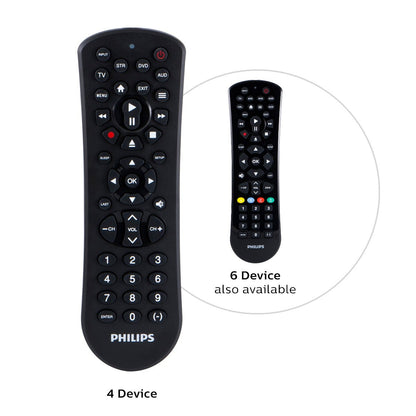 Philips Roku Replacement 2-Device Universal Remote, Black