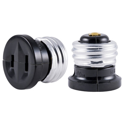 Power Gear Handy Outlet, Polarized, Bulb Socket to Outlet, 2 Pack