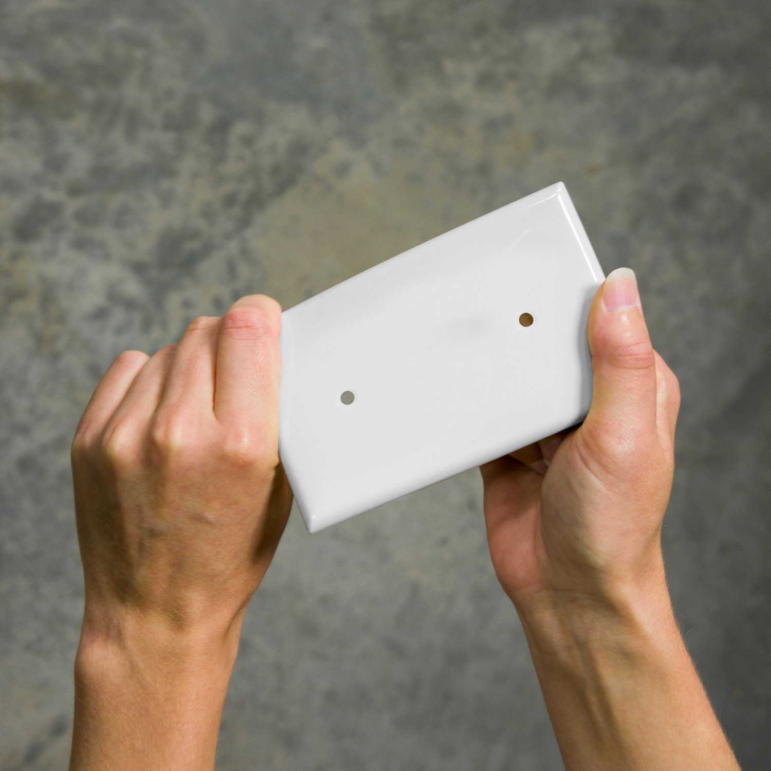 Power Gear Single Blank Wallplate, White Nylon
