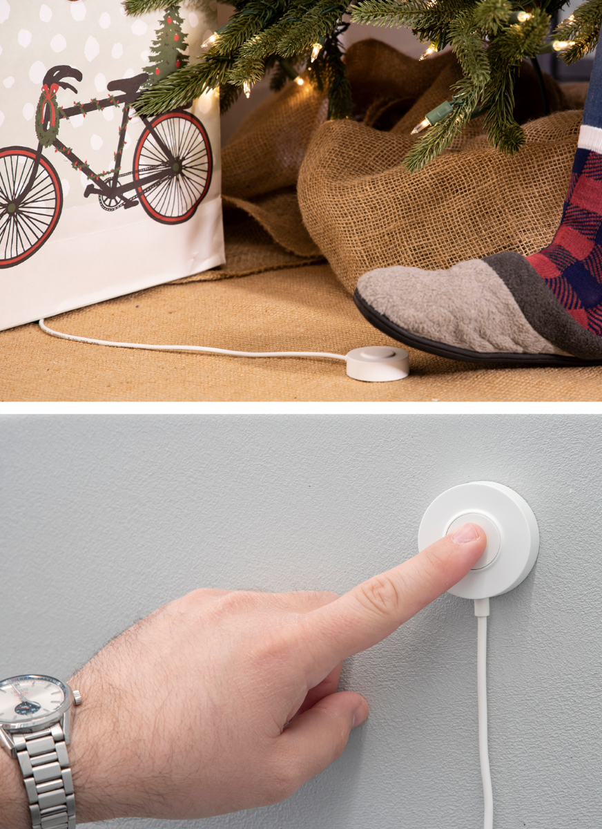 UltraPro Indoor Plug-In 2-Outlet Digital Timer with 5ft. Tethered Button, White