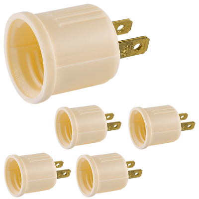 Power Gear Polarized Socket Adapter, Ivory, 5 Pack