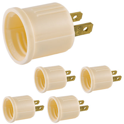 Power Gear Polarized Socket Adapter, Ivory, 5 Pack