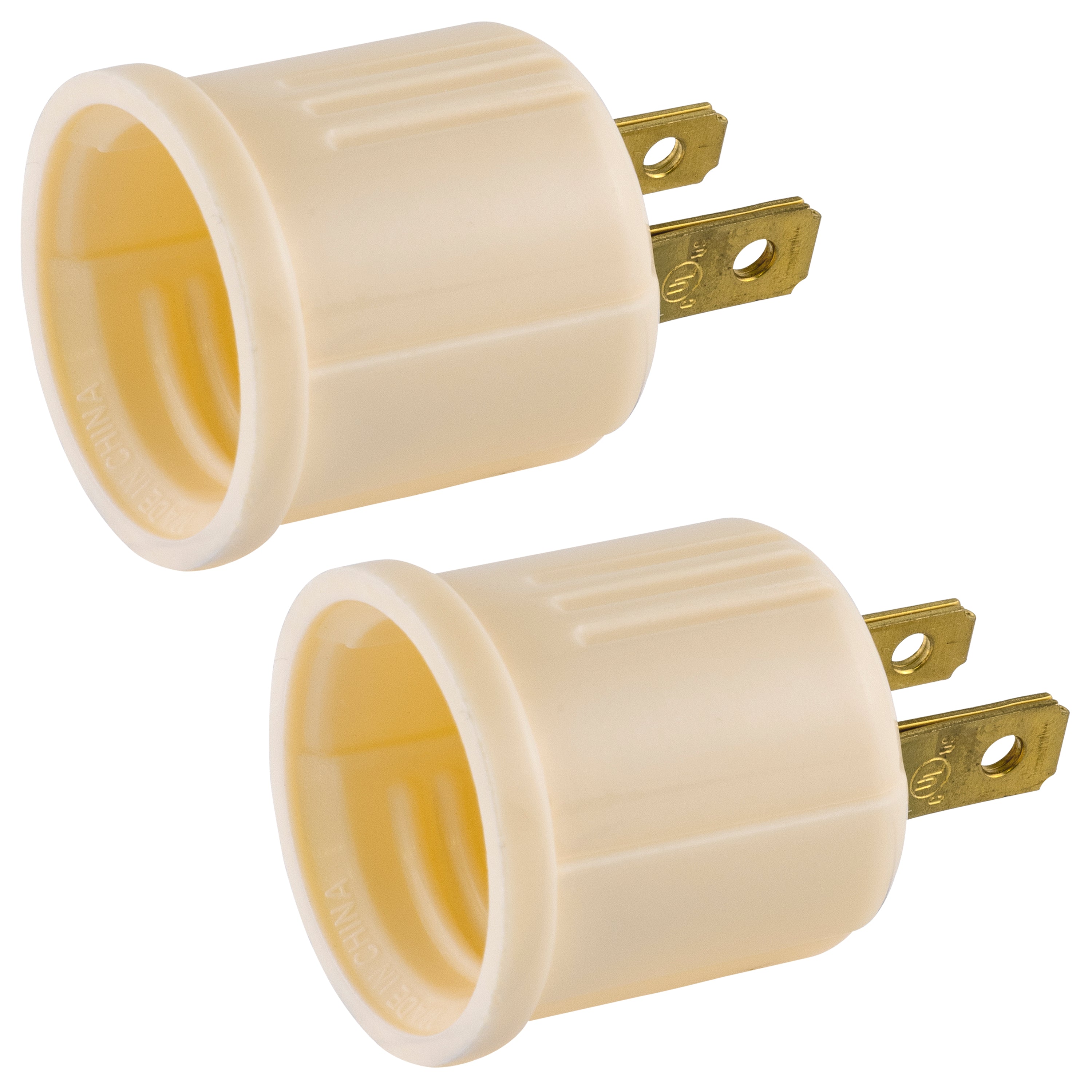 Power Gear Polarized Socket Adapter, Ivory, 2 Pack
