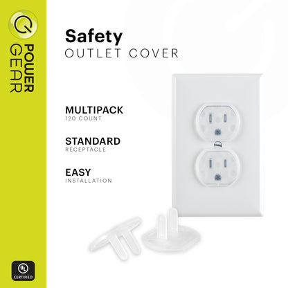 Power Gear Safety Outlet Covers, 120 Pack
