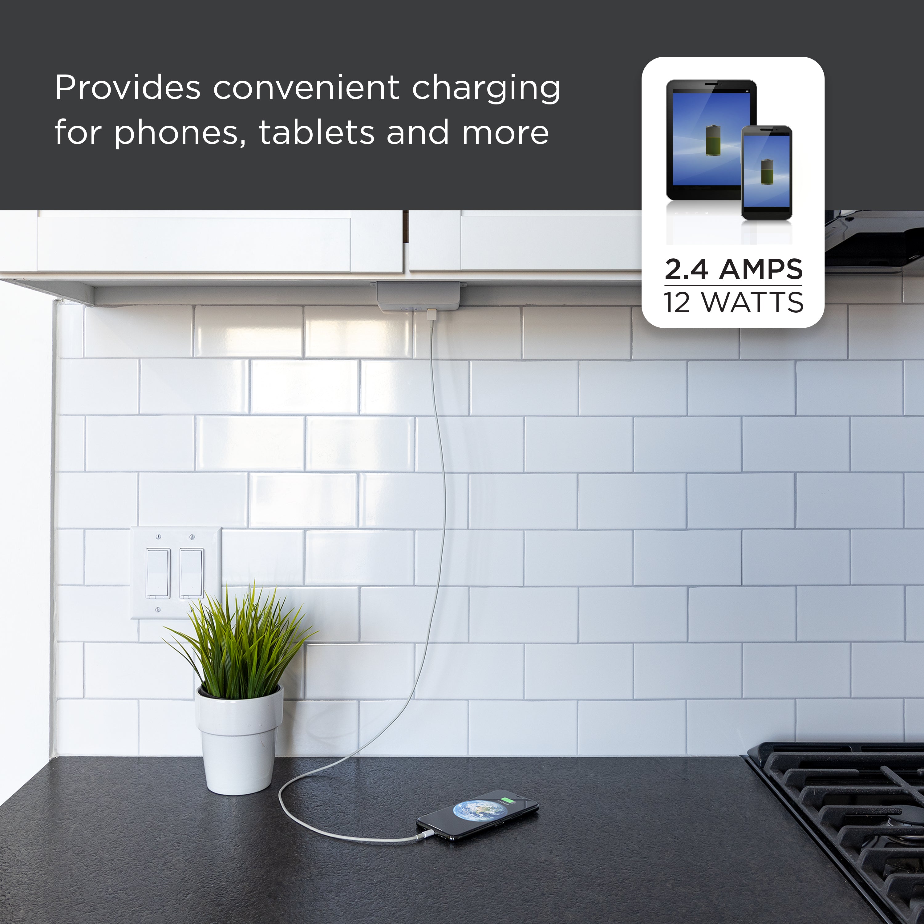 Enbrighten ProLink In-Line Outlet with USB Charging
