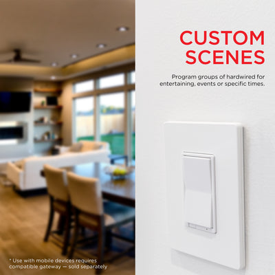 UltraPro Z-Wave In-Wall Smart Dimmer with QuickFit and SimpleWire, 2 Pack, White