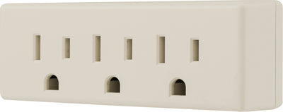GE 3-Outlet Wall Tap, Light Almond