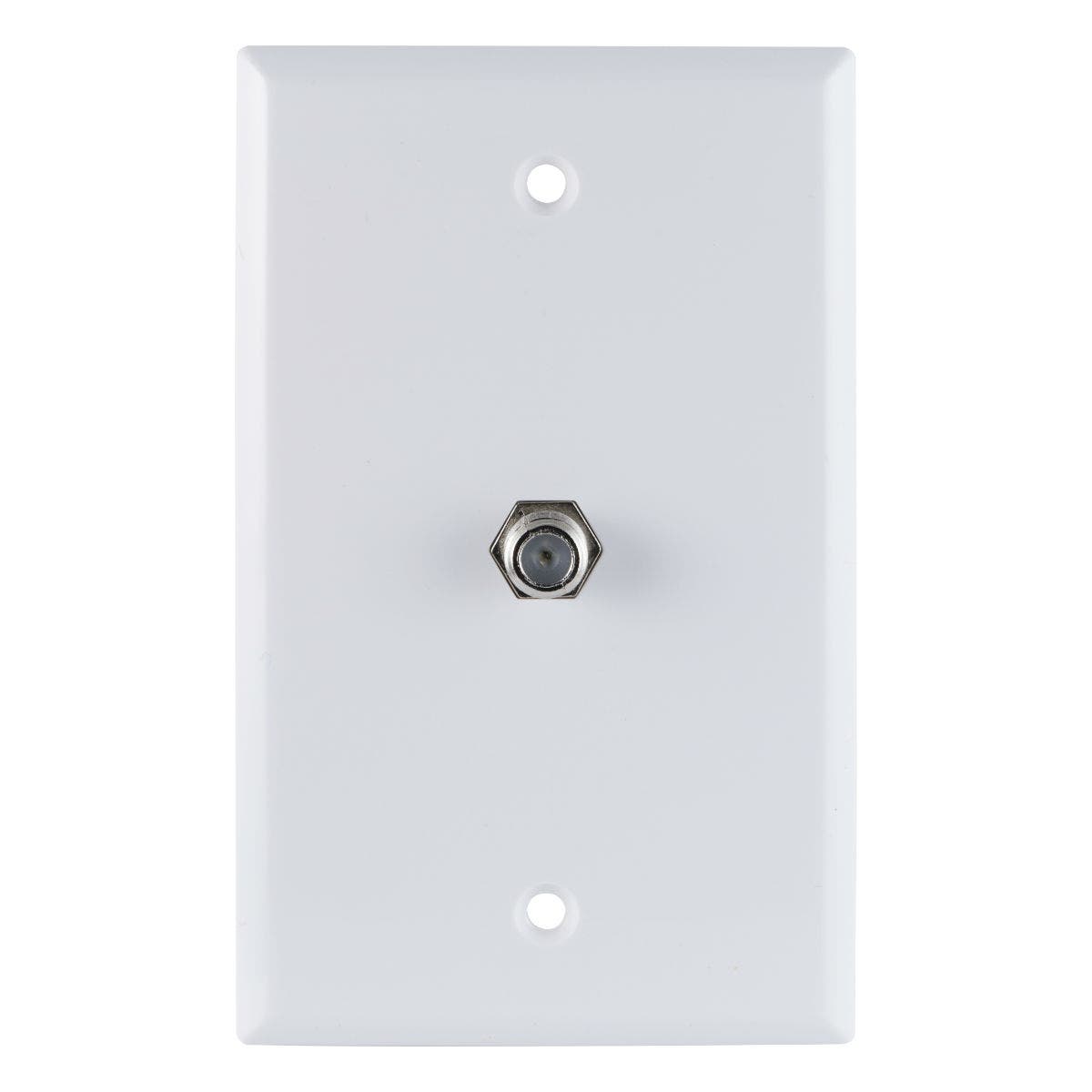 GE Coax Wall Plate, White