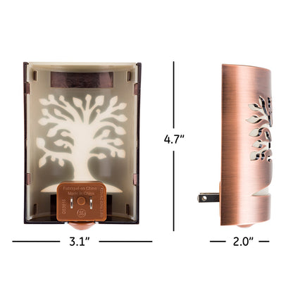 GE CoverLite Tree of Life Light Sensing LED Night Light, Oil-Rubbed Bronze