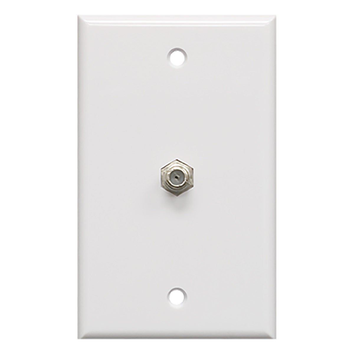 GE Coax Wall Plate, White