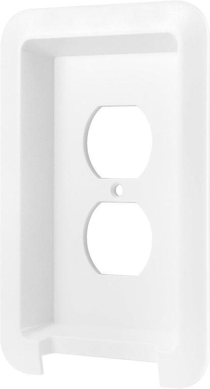 Cordinate Cord-Wrap Duplex Receptacle Wall Plate, White
