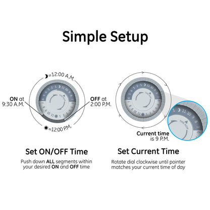 GE Outdoor Heavy-Duty 24-Hour Mechanical Box Timer Switch with Universal Voltage, Gray