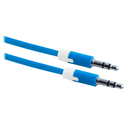 Uber 3ft. 3.5mm Auxiliary Audio Cable, Blue/White