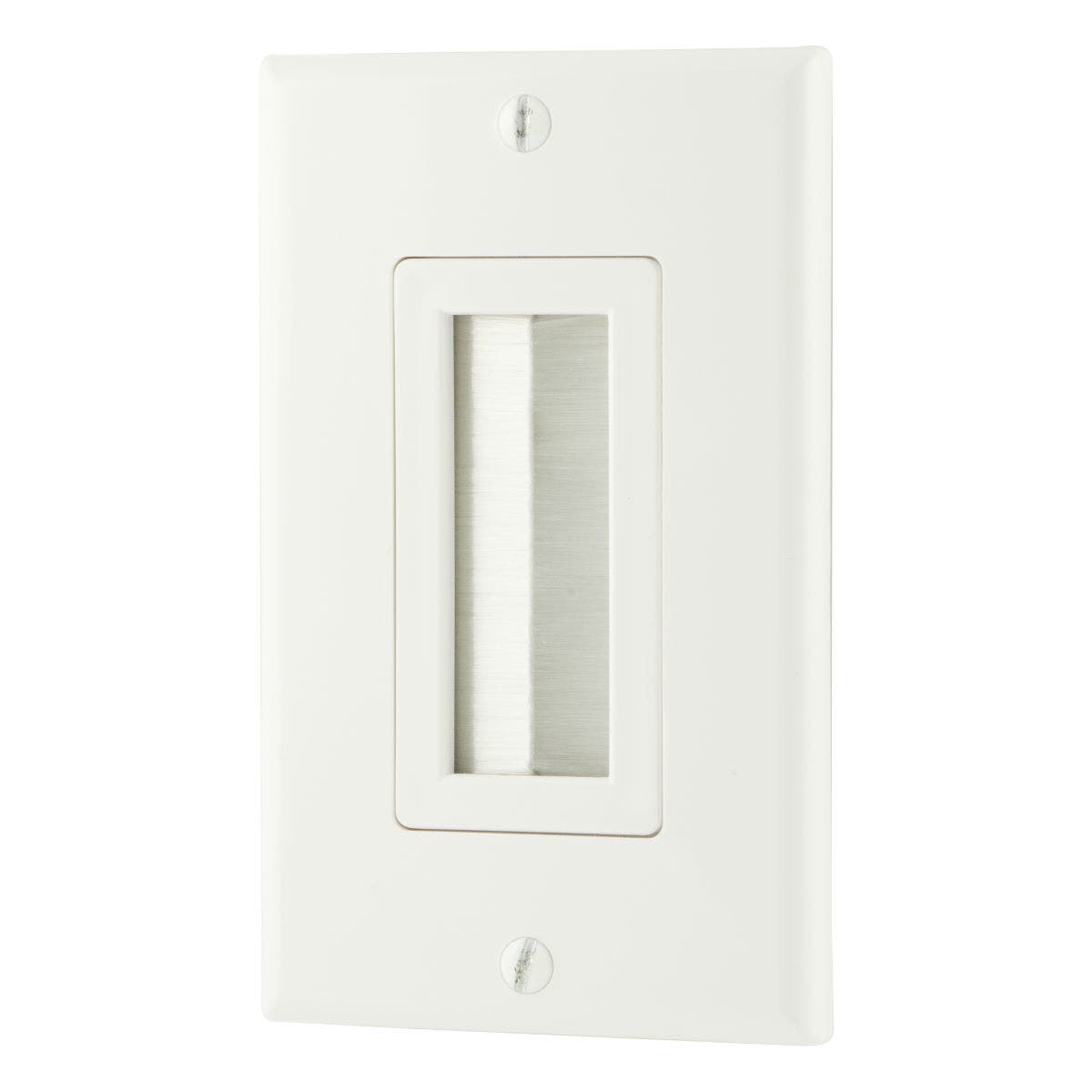 GE Single Brush Wall Plate, White