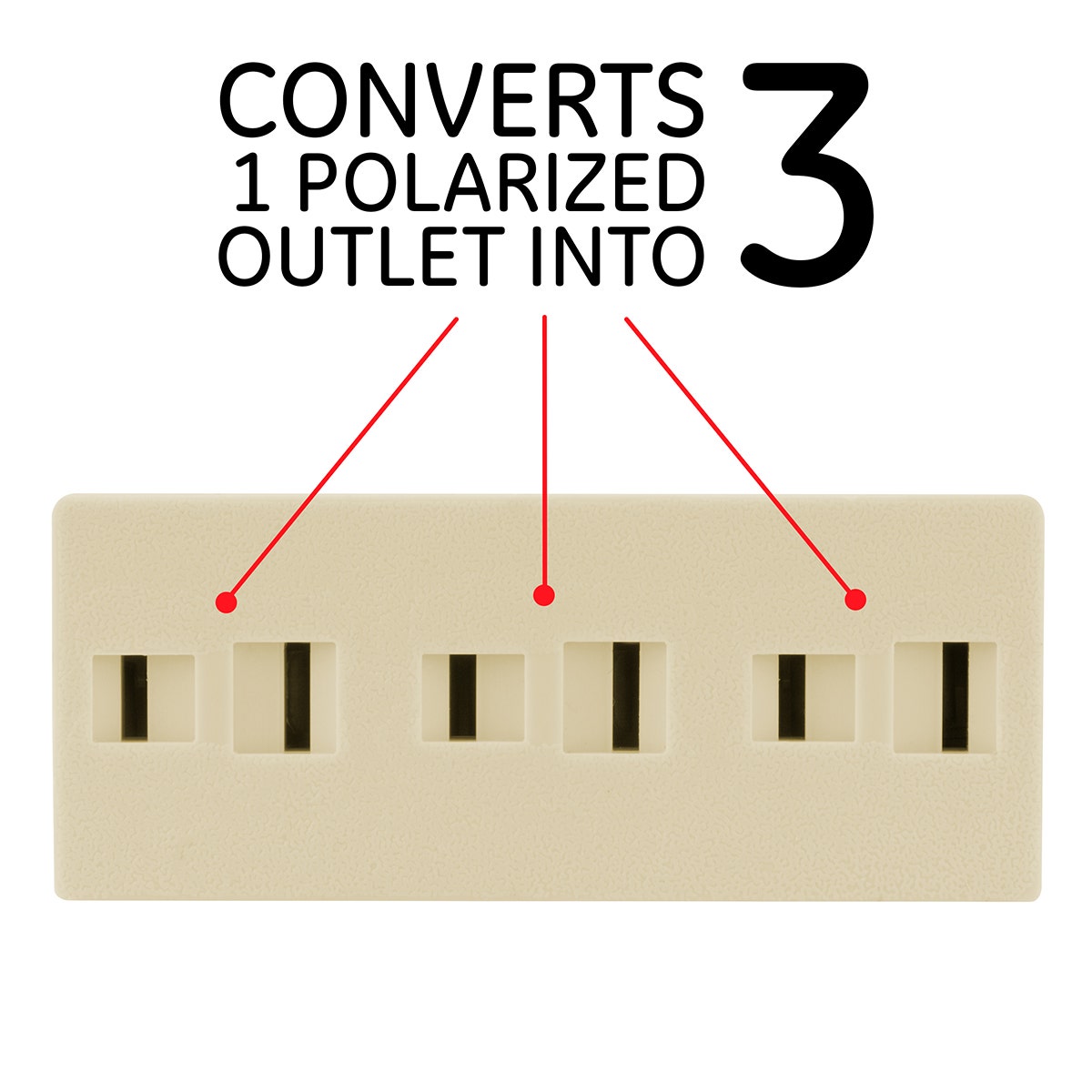 GE 3-Outlet Swivel Wall Tap, Light Almond