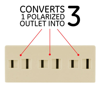 GE 3-Outlet Swivel Wall Tap, Light Almond
