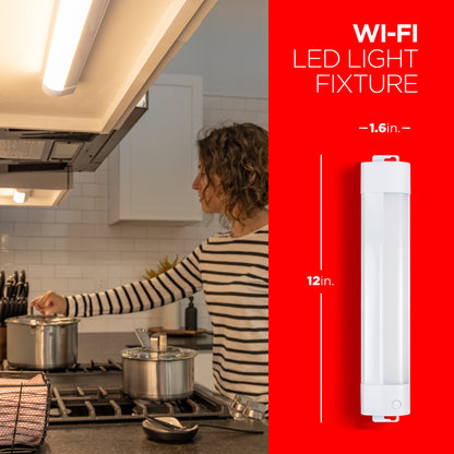 UltraPro 12in. Linkable Plug-In LED WiFi Light Fixture, White