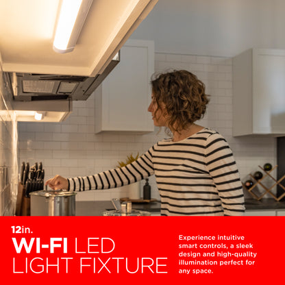 UltraPro 12in. Linkable Plug-In LED WiFi Light Fixture, White