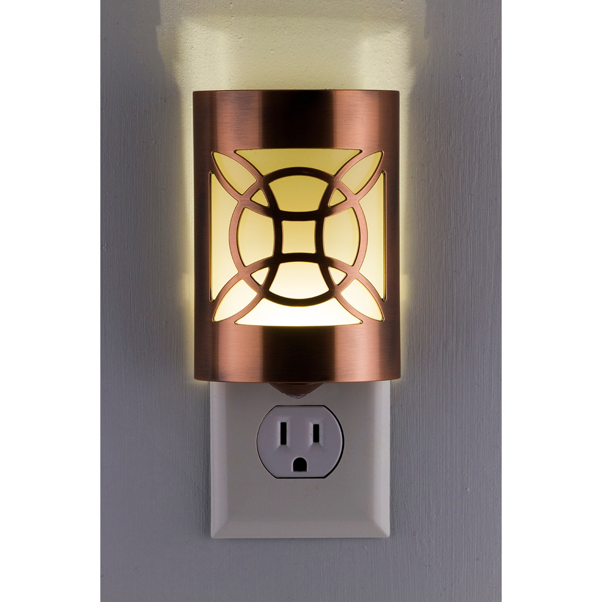 GE CoverLite Celtic Design Light Sensing LED Night Light, Oil-Rubbed Bronze