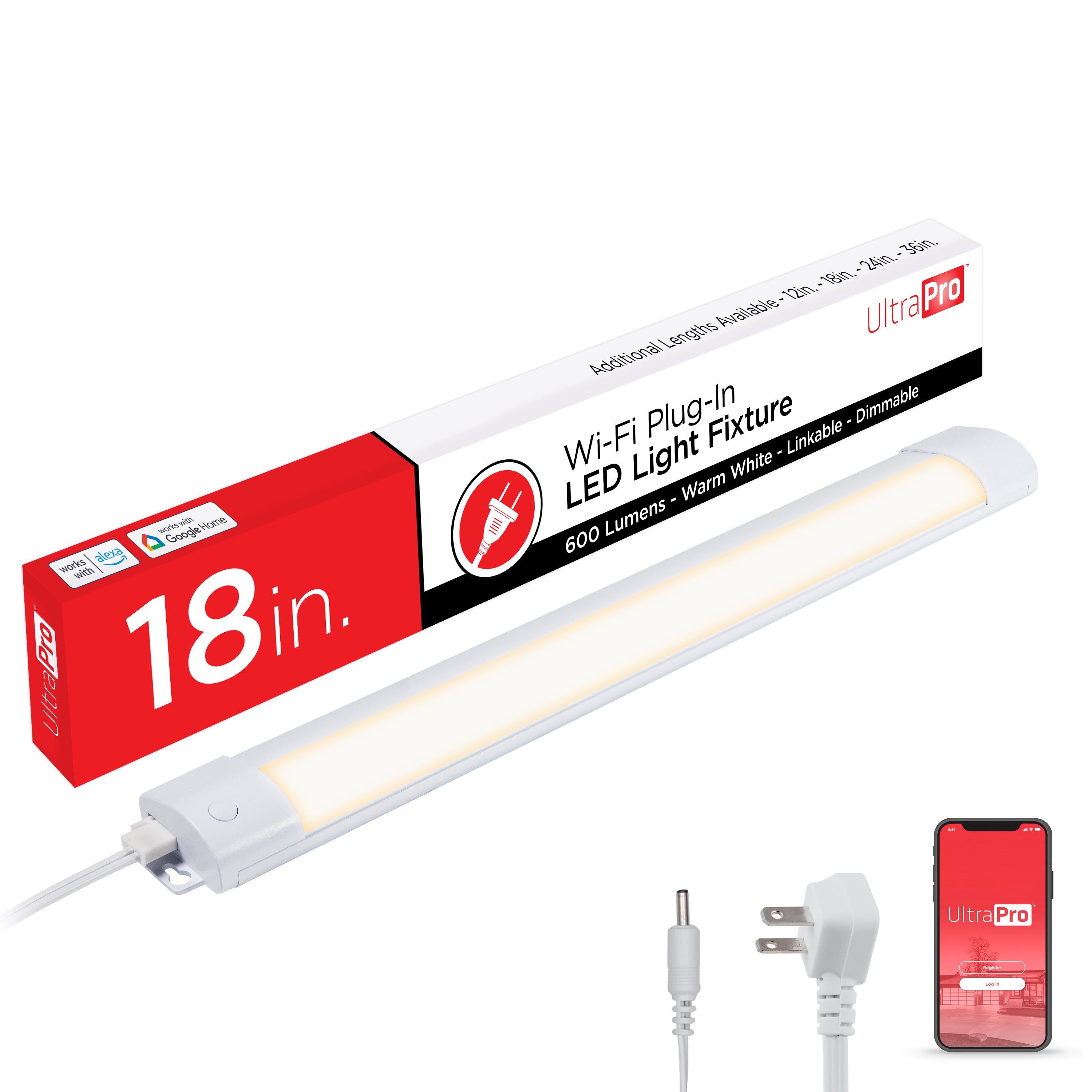 UltraPro LED Wi-Fi Smart Light Fixture, 18in.