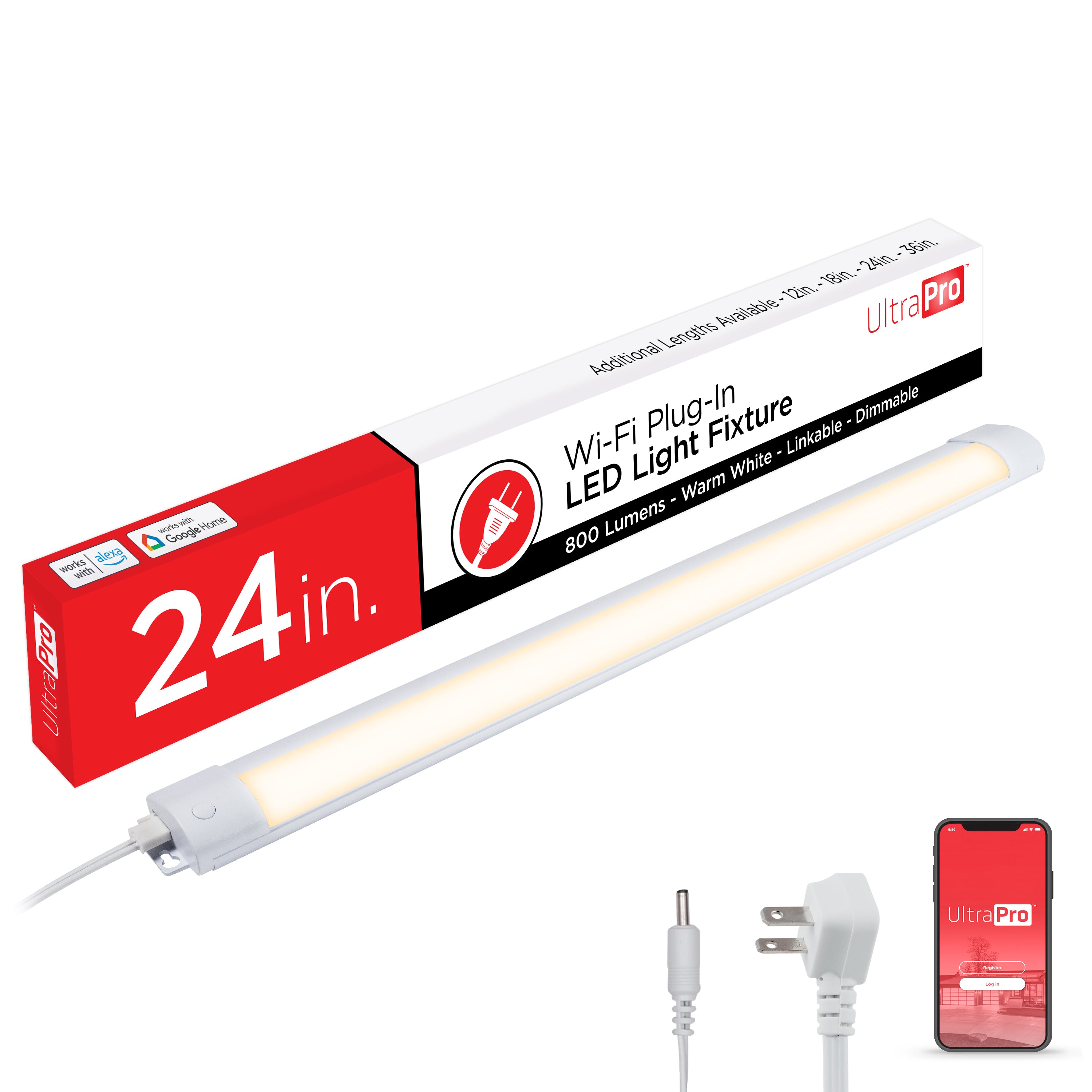 UltraPro LED WiFi Light Fixture, 24in.