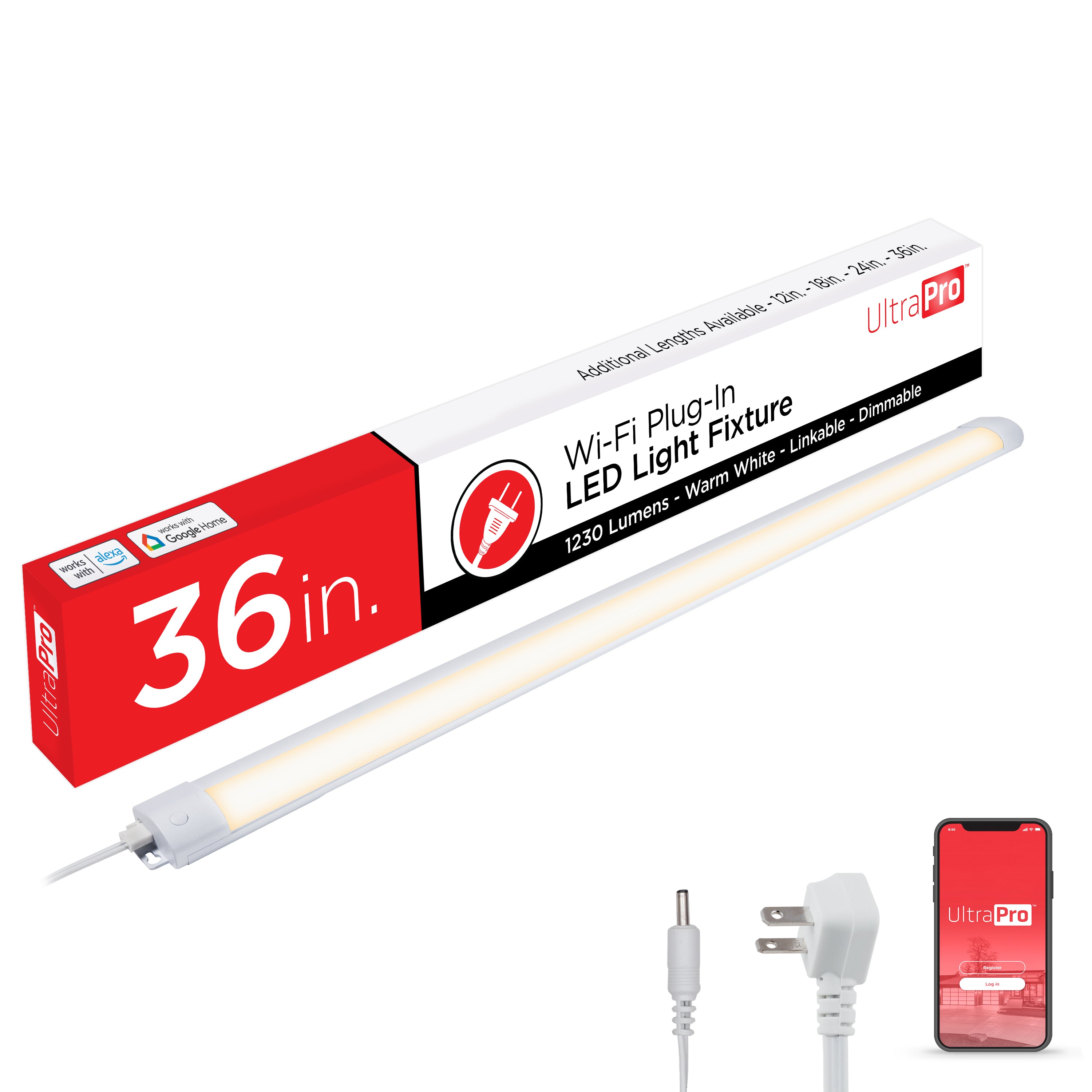 UltraPro LED Wi-Fi Smart Light Fixture, 36in.