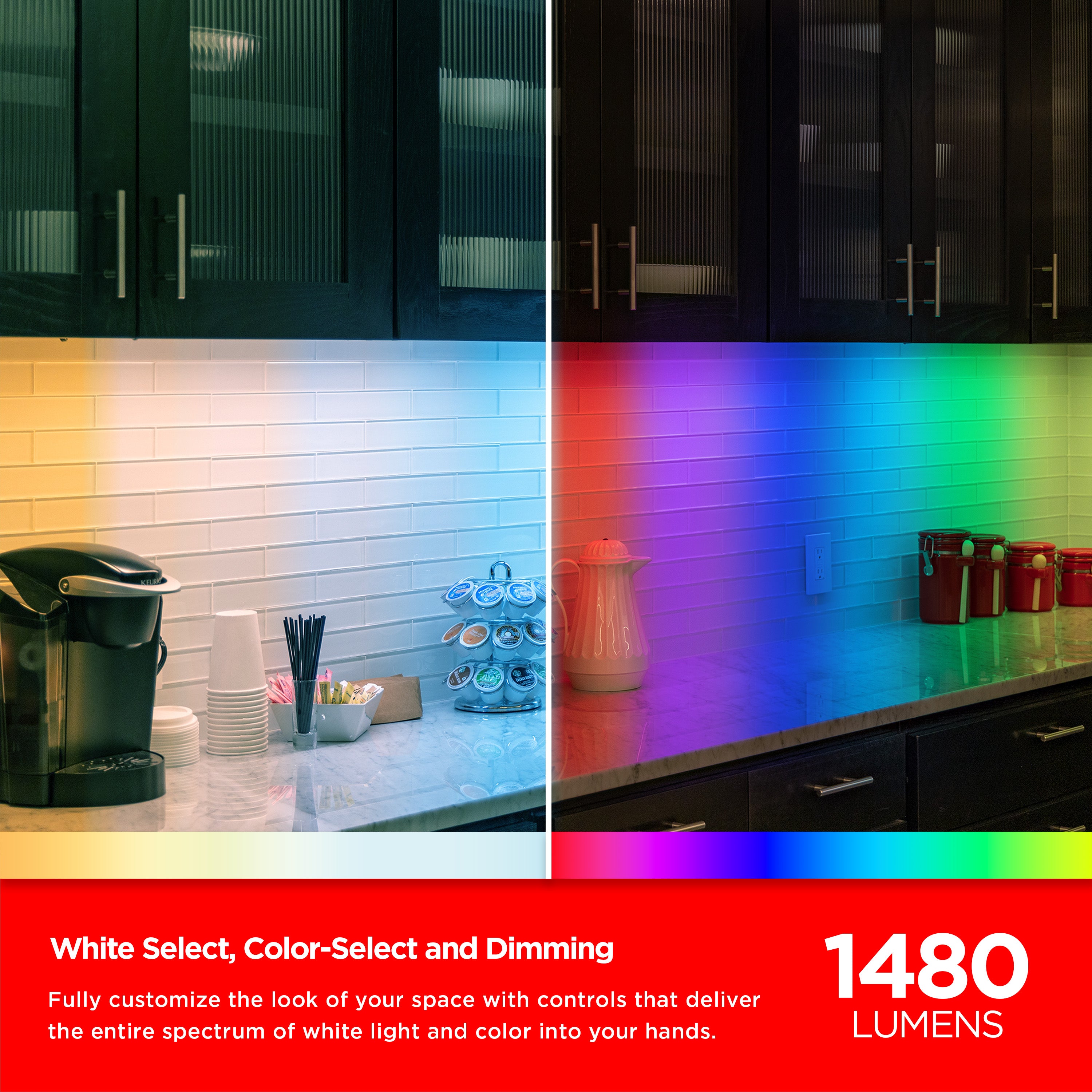 UltraPro LED Wi-Fi Smart Light Fixture, Color Changing, 36in.