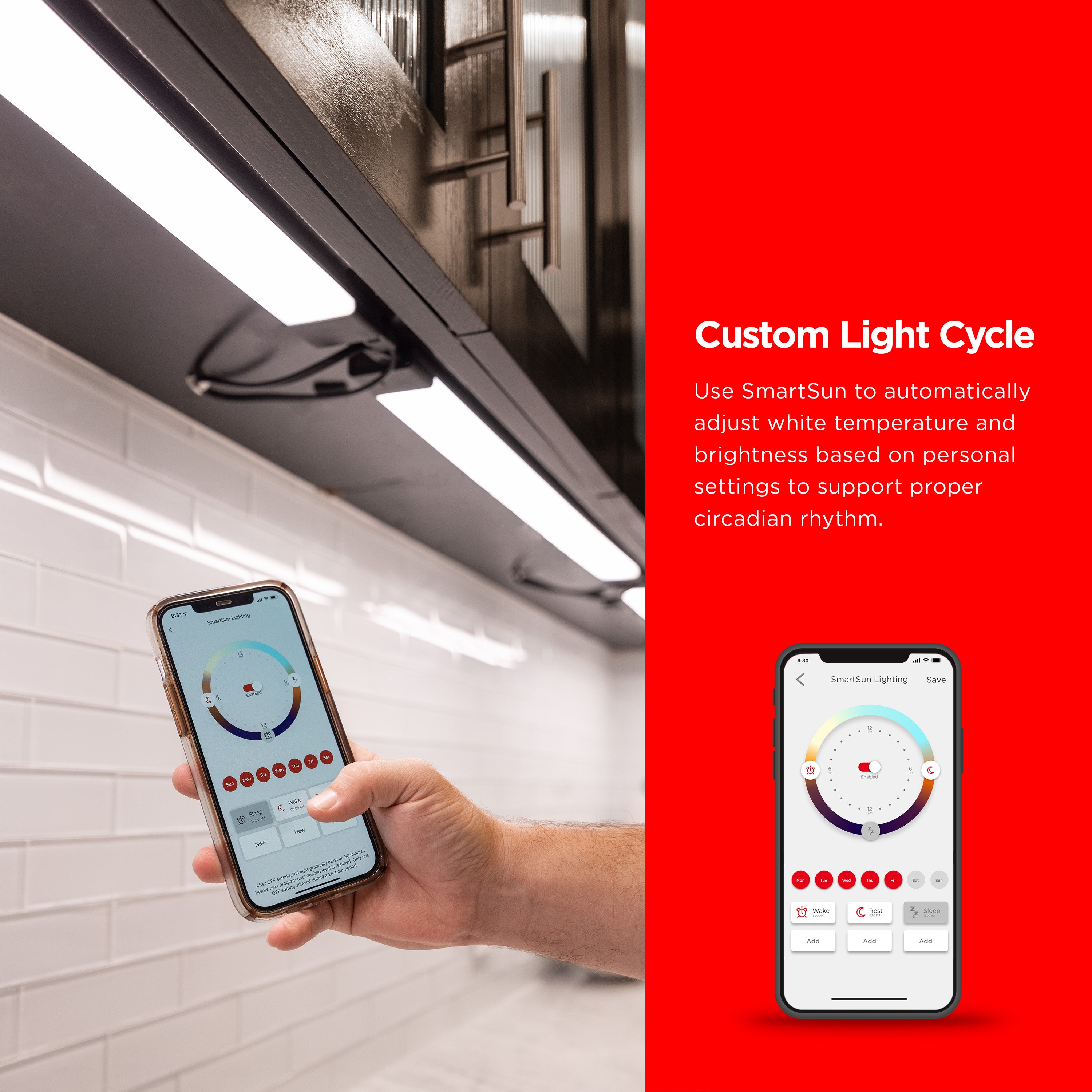 UltraPro LED Wi-Fi Smart Light Fixture, Color Changing, 36in.