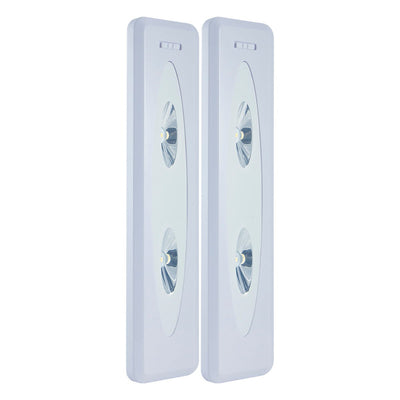 GE Battery Operated LED Light Bars with Remote, White, 2 Pack
