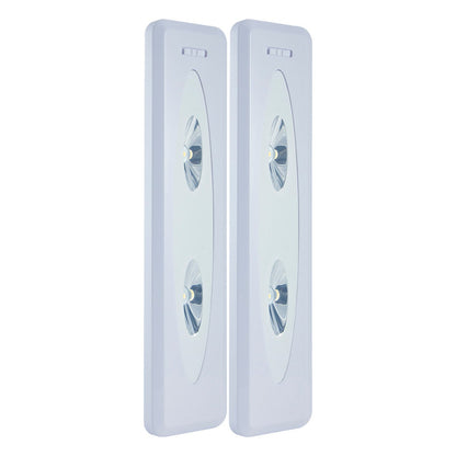 GE Battery Operated LED Light Bars with Remote, White, 2 Pack