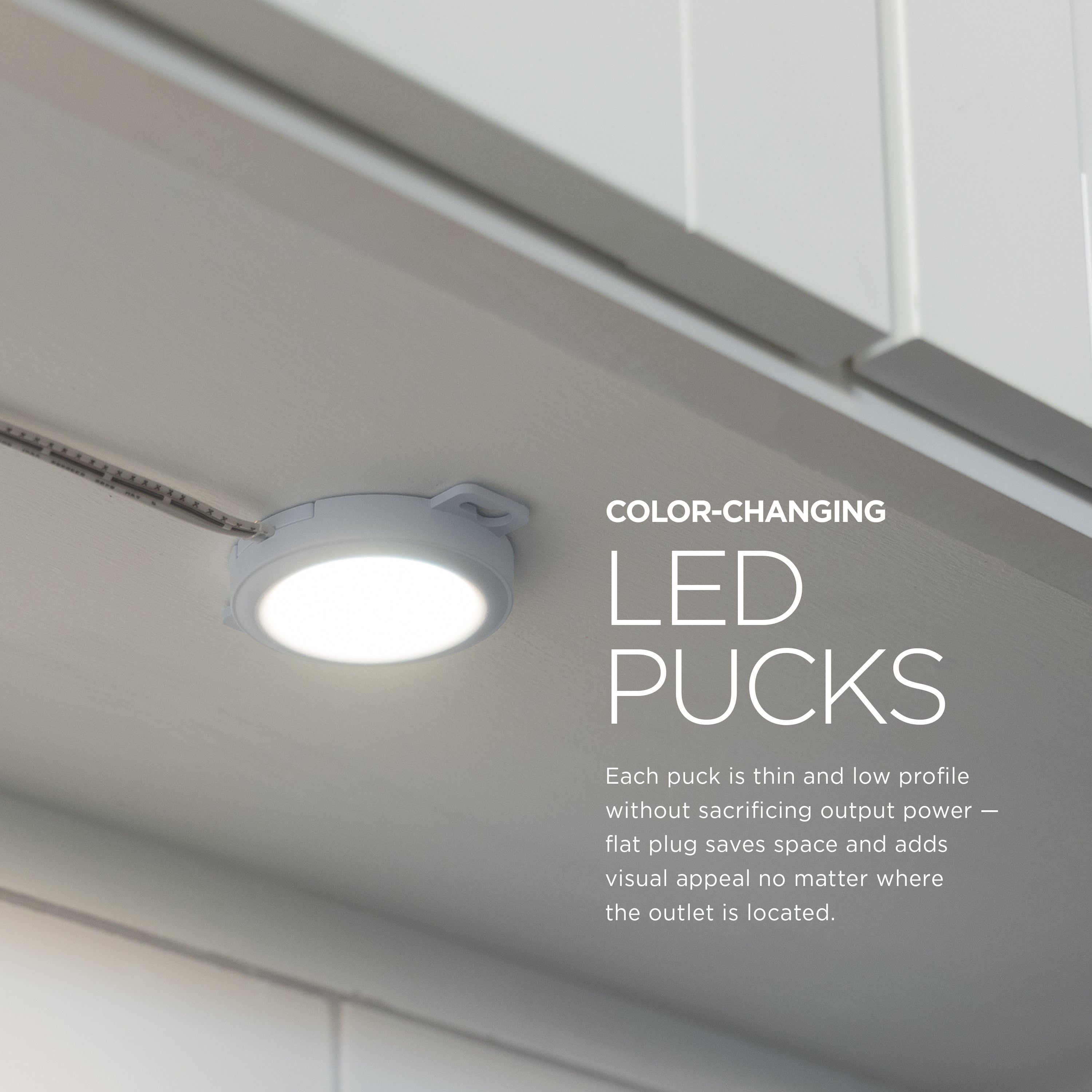 UltraPro Color-Changing LED Pucks, 3pk